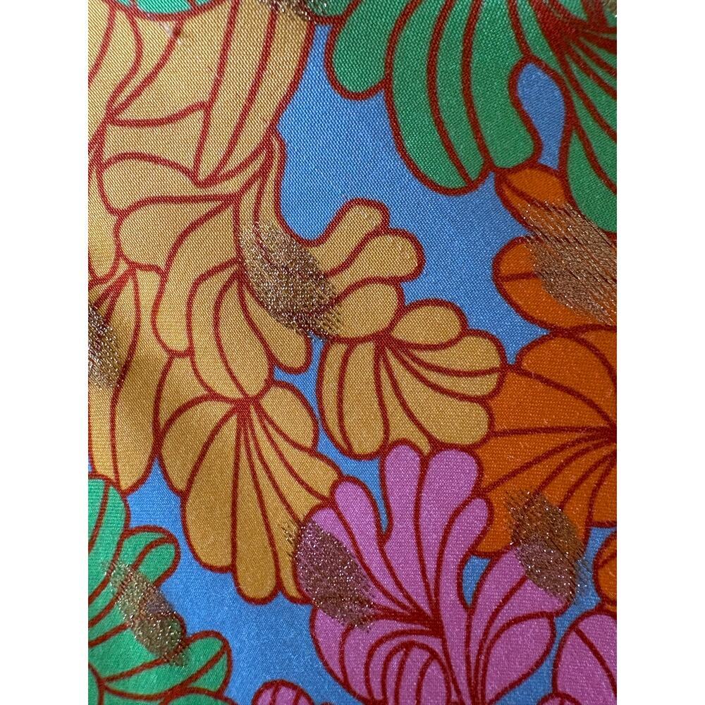 Never Full Dress Multicolor Floral Alaia Midi Long Sleeve Boho Dress 10/12 - Picture 16 of 16